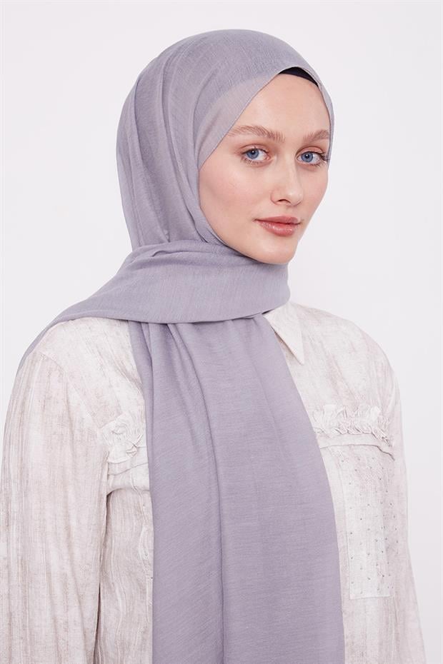 Gümüş Arlyn Düz Şal