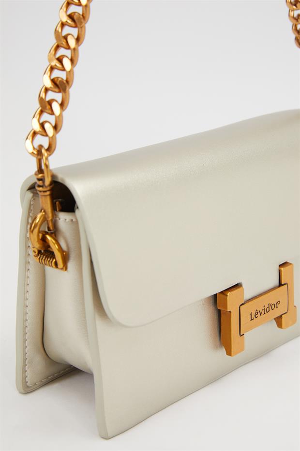 Gümüş Çift Askılı Omuz Çantası