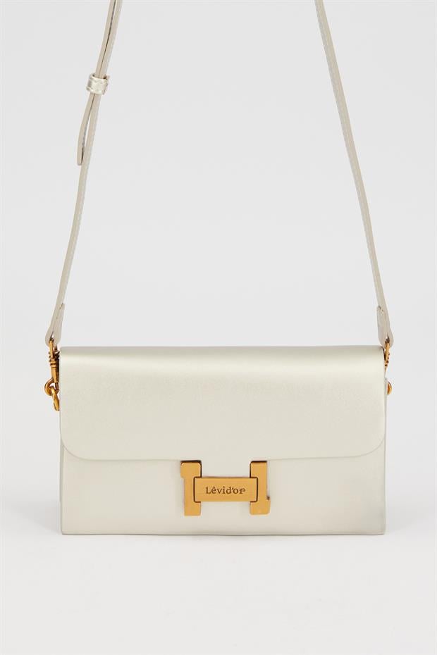 Gümüş Çift Askılı Omuz Çantası