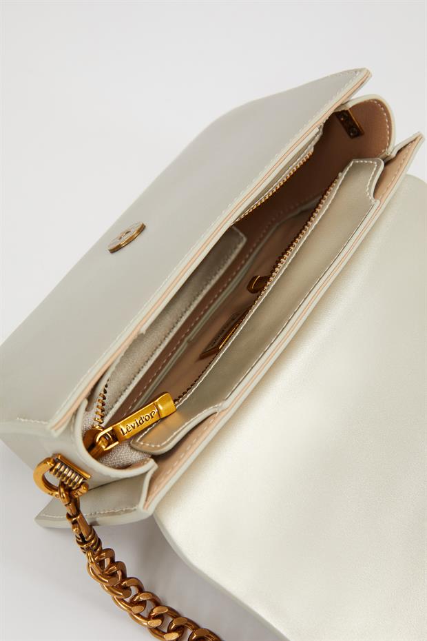 Gümüş Çift Askılı Omuz Çantası