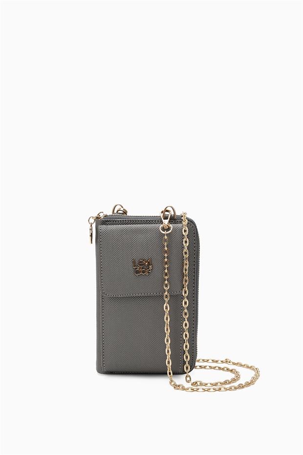 Gümüş Ön Cepli Zincirli Cüzdan