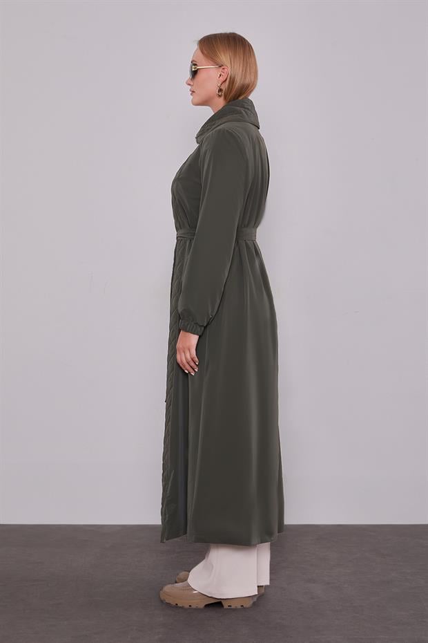 Haki AçılırFermuar Detaylı Trençkot