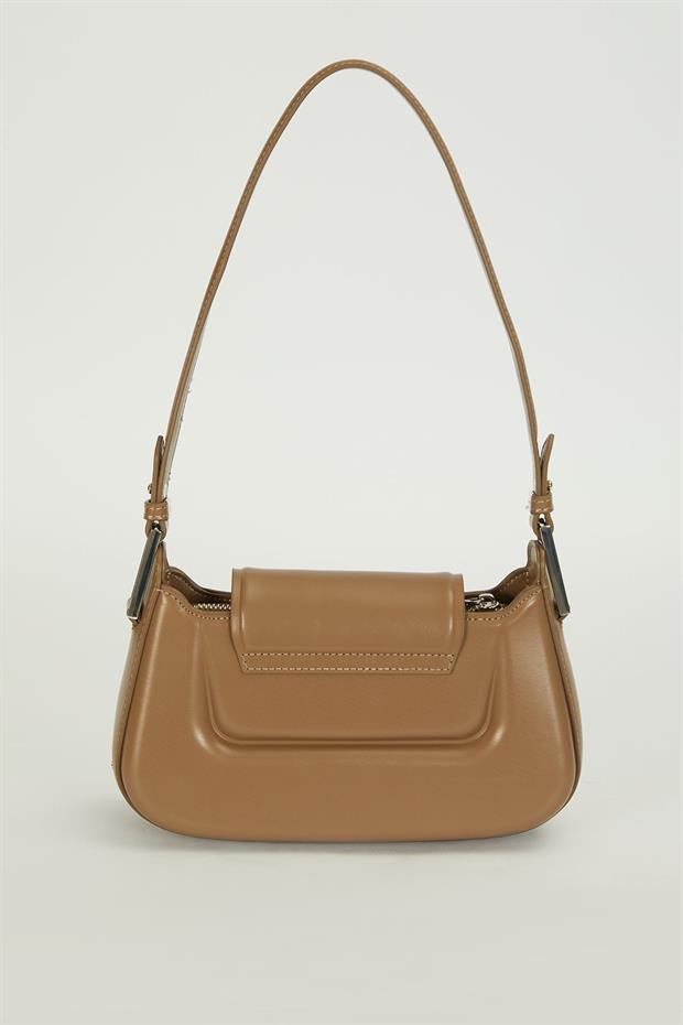 Haki Büyük Tokalı Baget Çanta