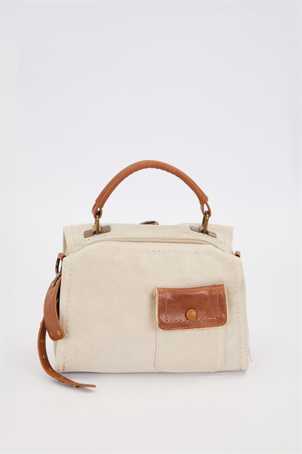 Haki Çift Askı Kullanımlı El Çantası