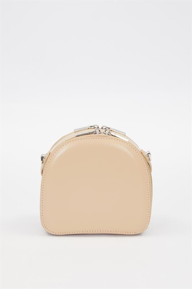 Haki Çift Fermuarlı Omuz Çantası