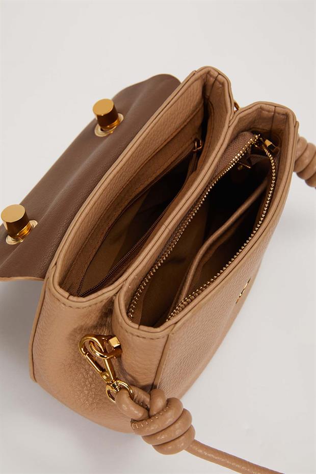 Haki Düğüm Detay Askılı Omuz Çantası