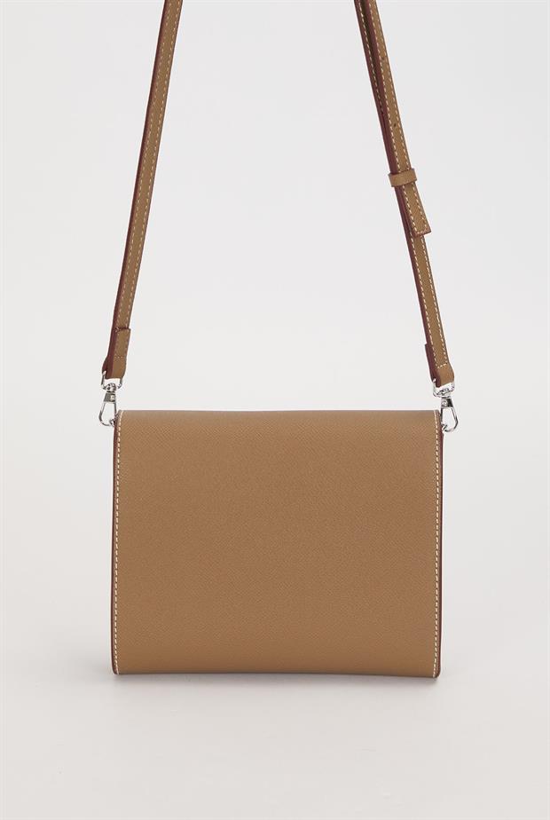 Haki Düz Form Omuz Çantası
