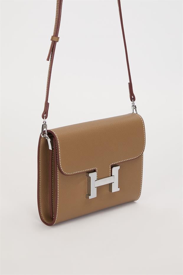 Haki Düz Form Omuz Çantası