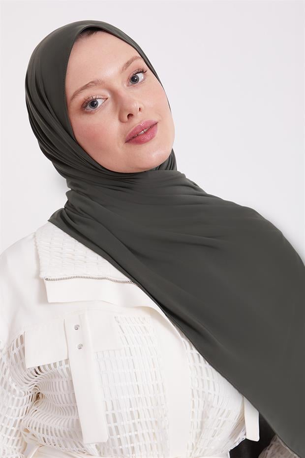 Haki Düz Sandy Şal