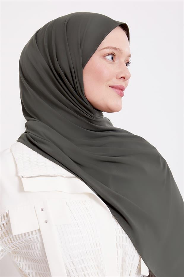 Haki Düz Sandy Şal