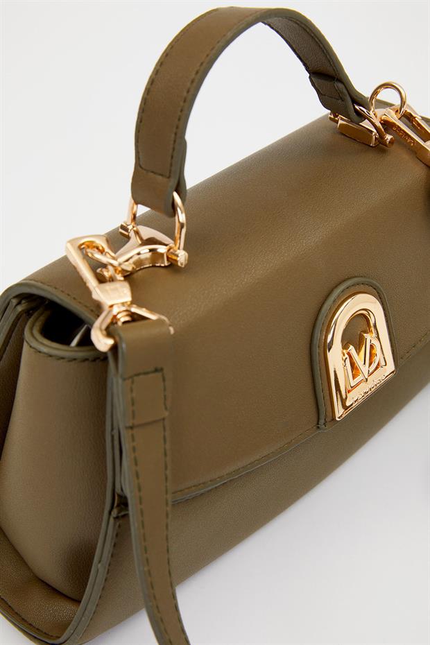 Haki Elips Görünümlü El Çantası