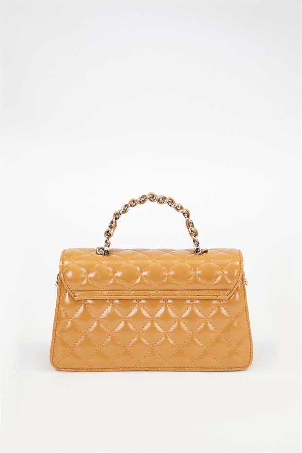 Haki Gül Baskılı El Çantası