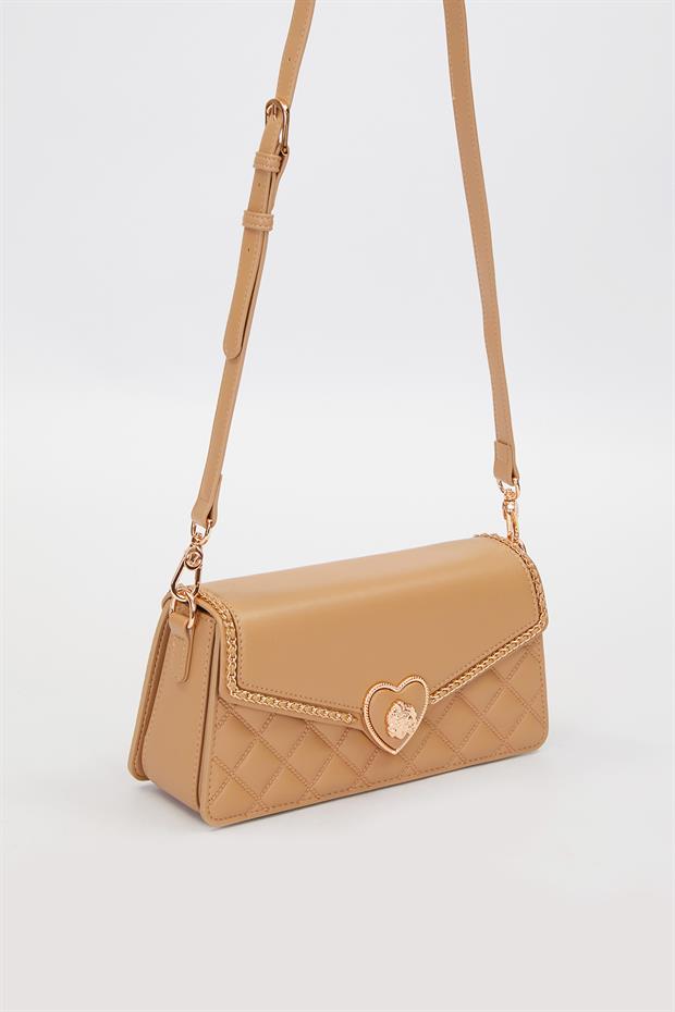 Haki Kalp Toka Detay Omuz Çantası