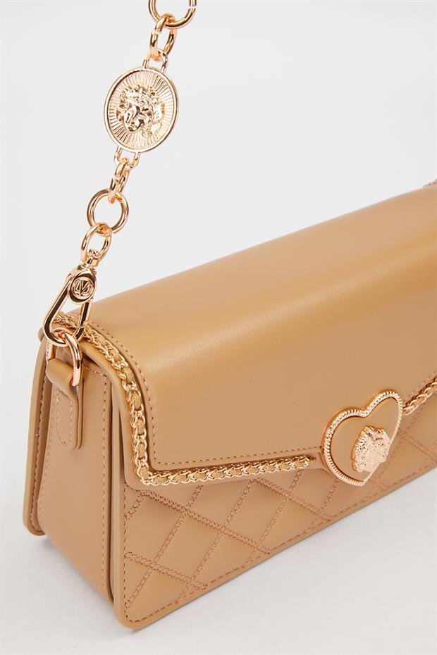 Haki Kalp Toka Detay Omuz Çantası