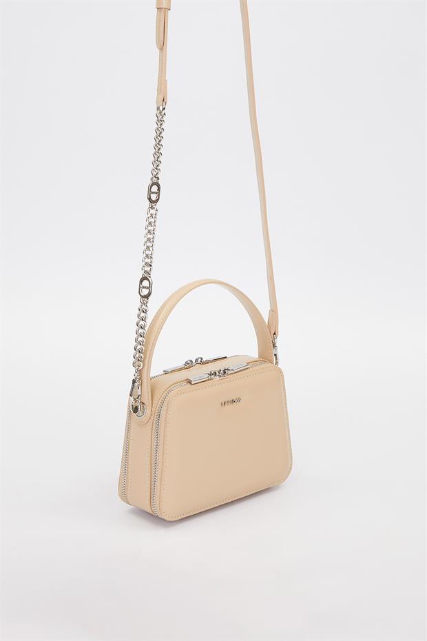 Haki Kare Bombe Görünümlü Omuz Çantası