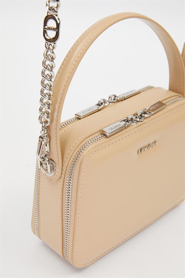 Haki Kare Bombe Görünümlü Omuz Çantası