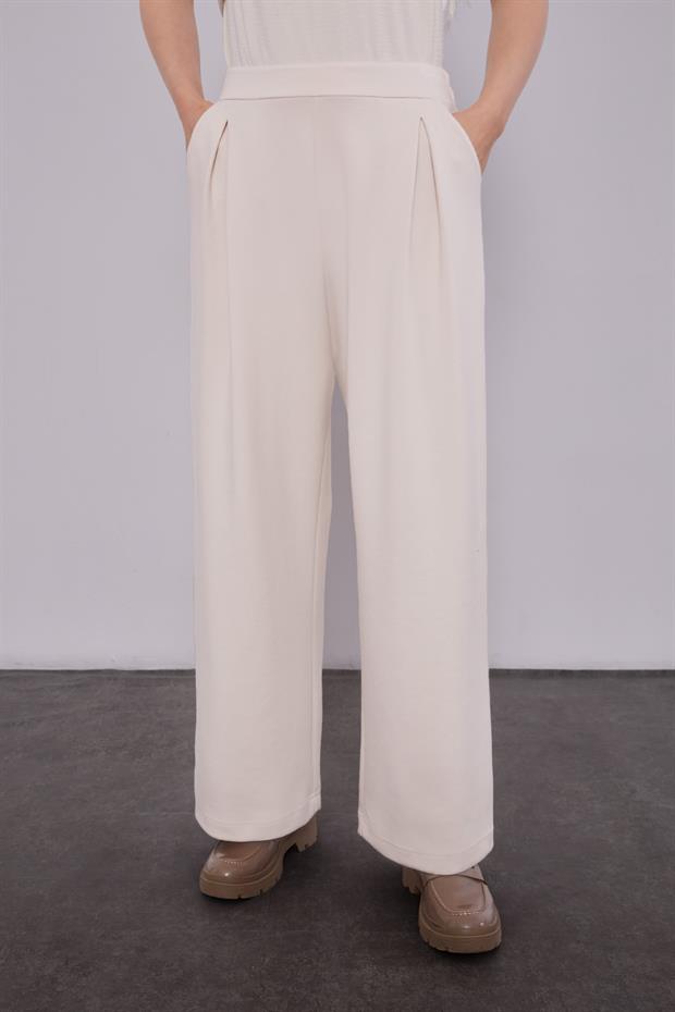 Haki Kendinden Desenli Yelekli Üçlü Takım