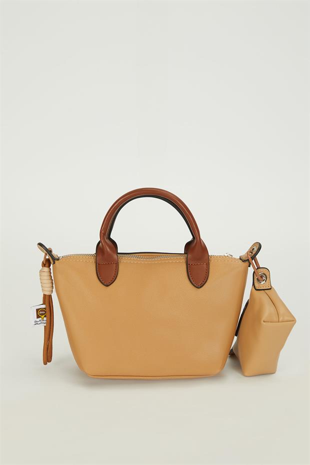 Haki Mini Çanta Aksesuar Detaylı El Çantası