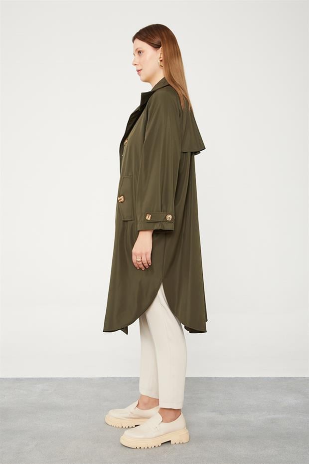 Haki Oversize Trençkot