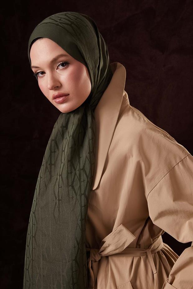 Haki Sarmal Desen Naia Jakar Şal