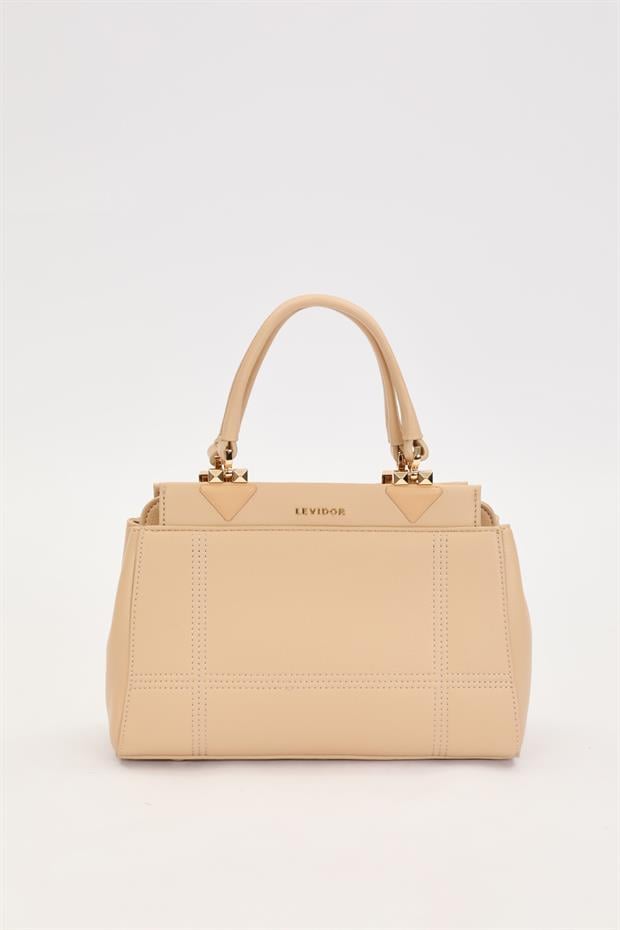 Haki Şerit Dikiş Model El Çantası