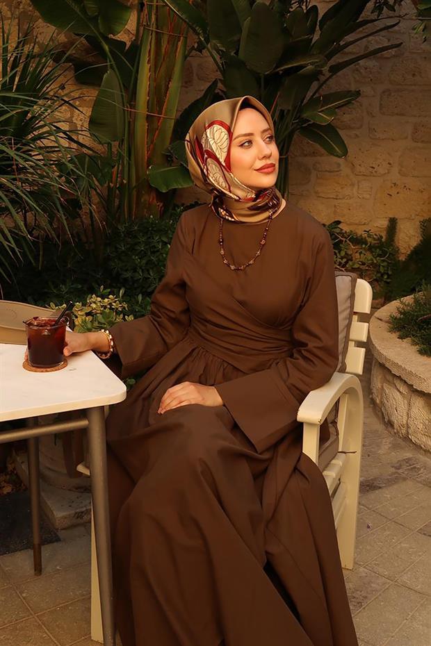 Haki Twill İpek Eşarp Lunera Koleksiyonu