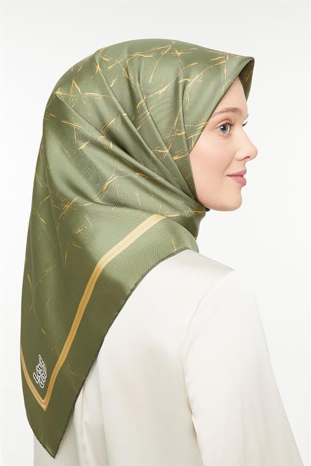 Twill Saf İpek Eaşrp Haki