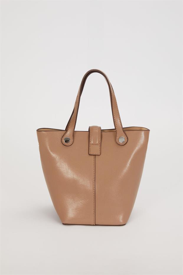 Haki Üst Kilit Kapamalı El Çantası