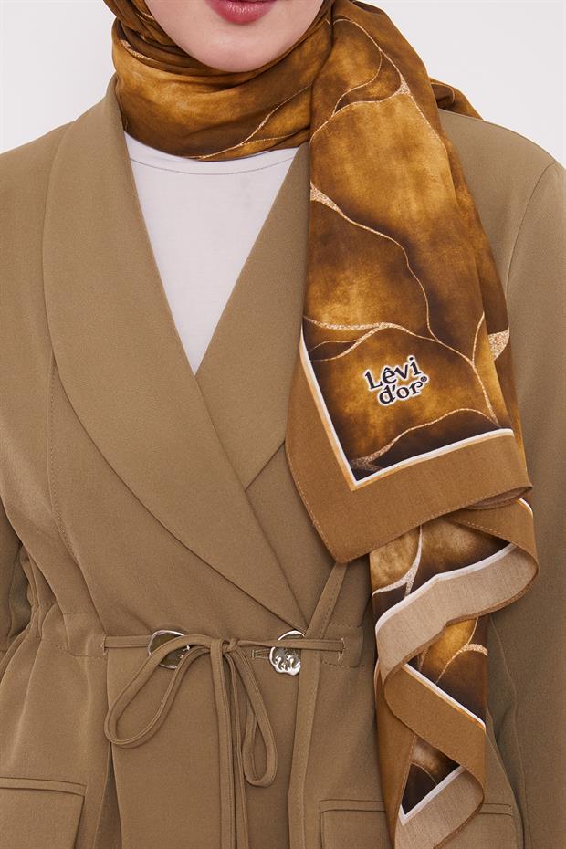 Haki Varak Desen Royal Şal