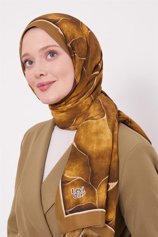 Haki Varak Desen Royal Şal