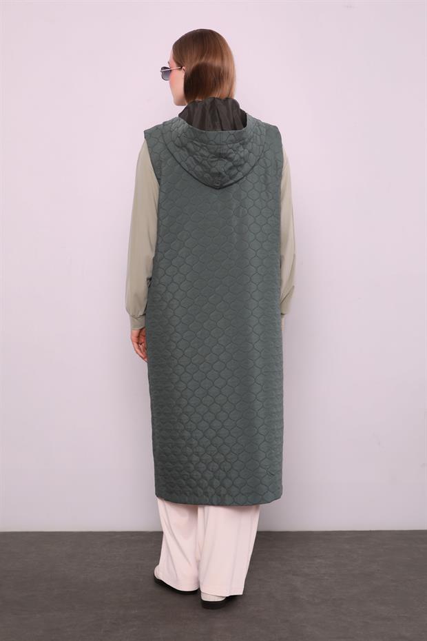 Haki Zincir Detaylı Yelek