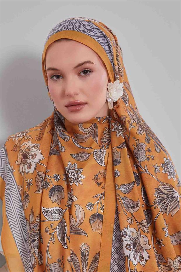 Hardal Lale Desen Sport Şal