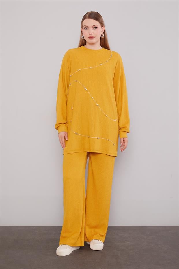 Hardal Şerit Taş Detaylı İkili Takım