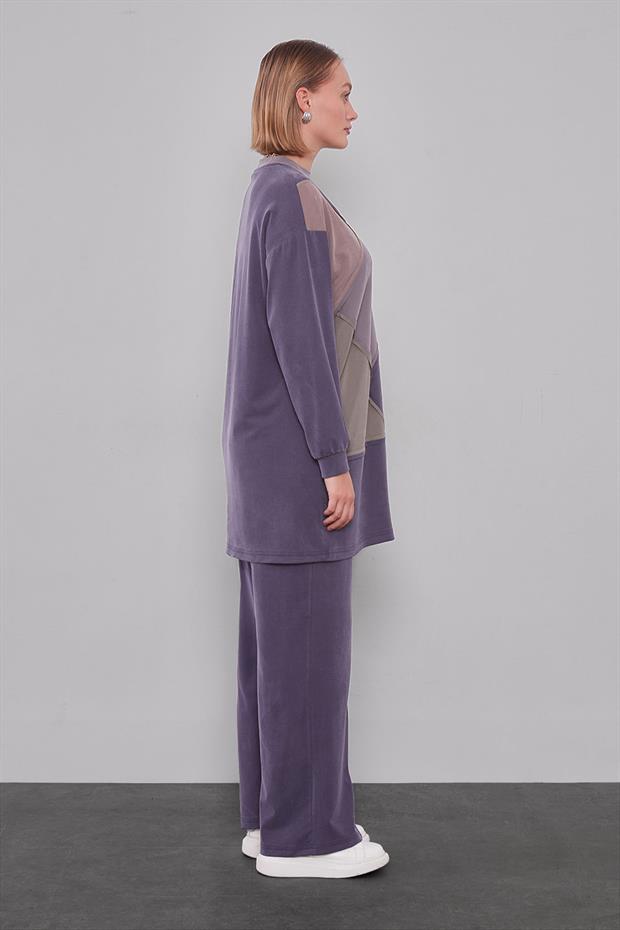 İndigo Geometrik Model İkili Takım