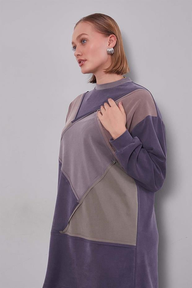 İndigo Geometrik Model İkili Takım