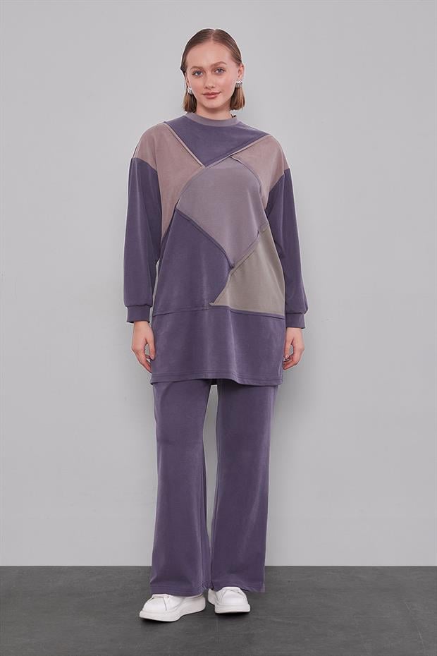 İndigo Geometrik Model İkili Takım