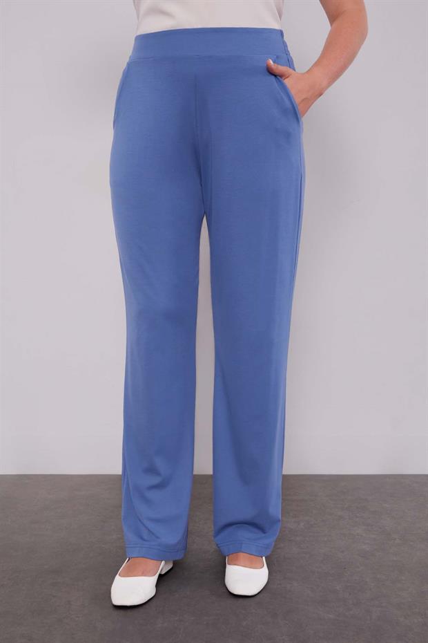 İndigo Kenar Desen Detaylı Taşlı İkili Takım