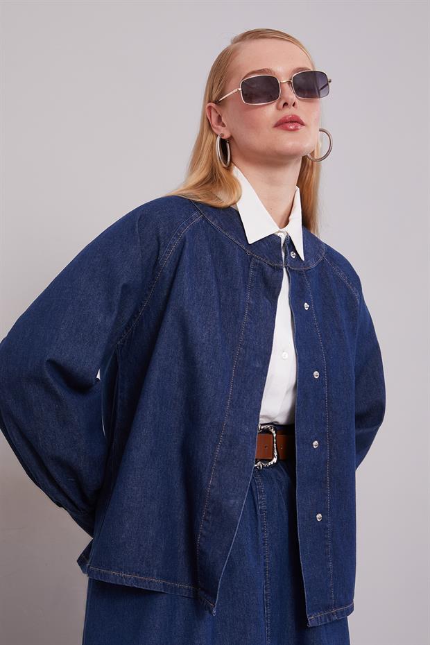 İndigo Kot Etekli Takım