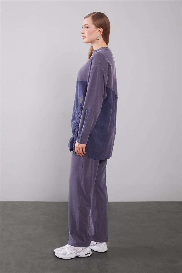 İndigo Manşet Detaylı İkili Takım