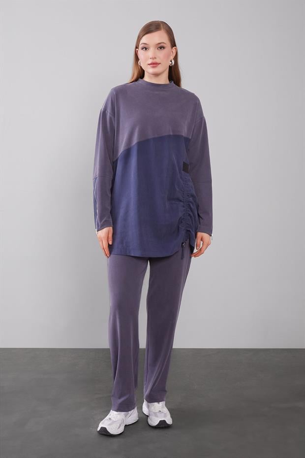 İndigo Manşet Detaylı İkili Takım