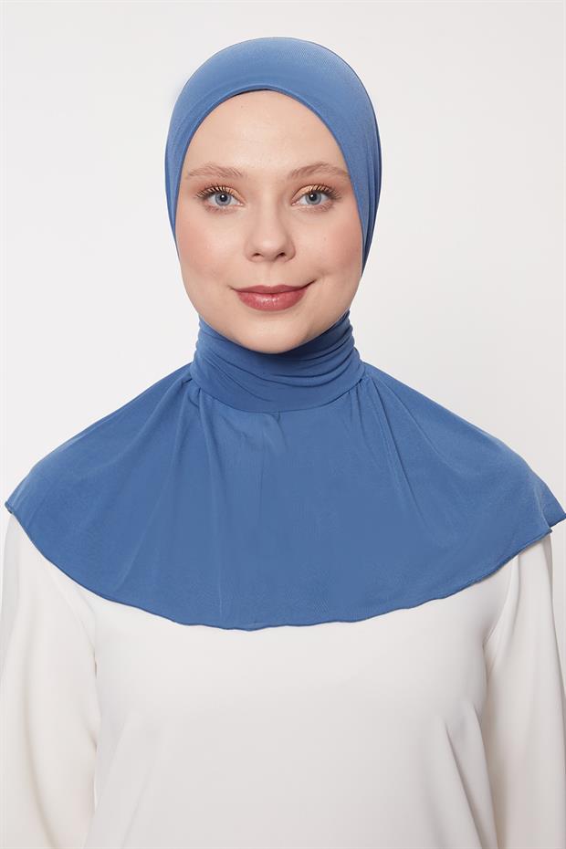 İndigo Pratik Spor Çıtçıt Şal Bone