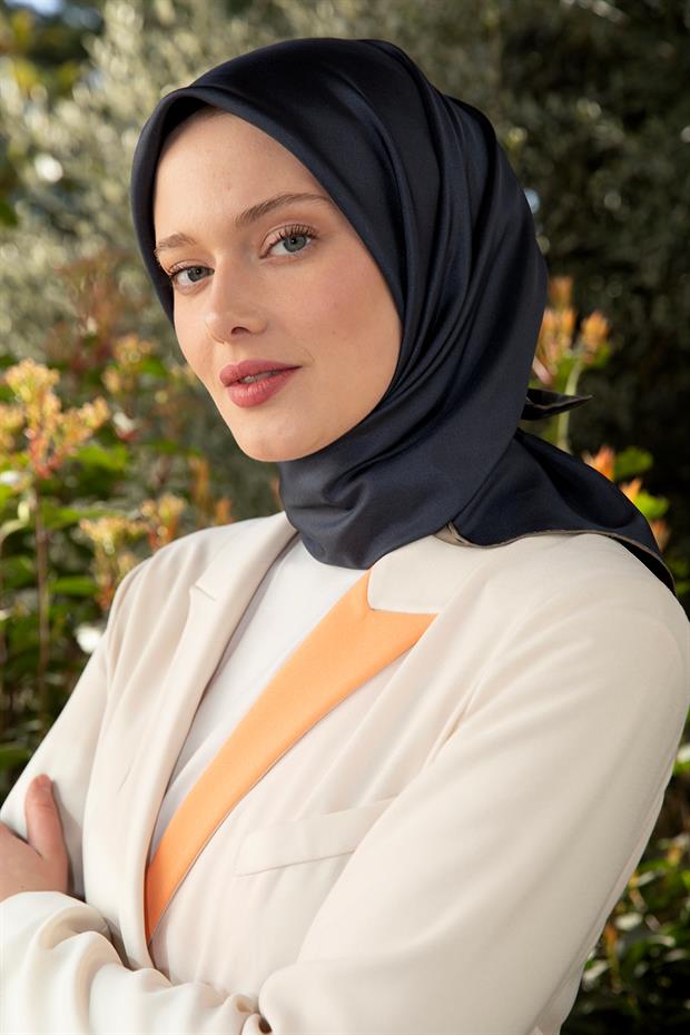 K.Vizon Çift Taraflı Twill İpek Eşarp