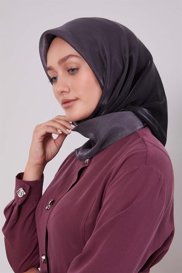 K.Gri Çift Renk Kehribar Eşarp