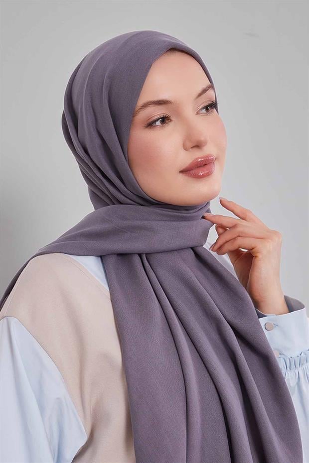 Koyu Gri Düz Tensel Şal