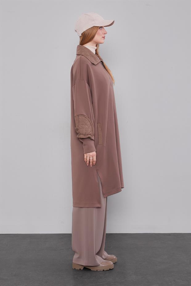 K.Taş Kol Kapitone Detaylı Kap