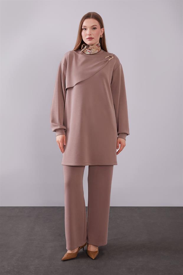 K.Vizon Omuz Aksesuar Detaylı İkili Takım