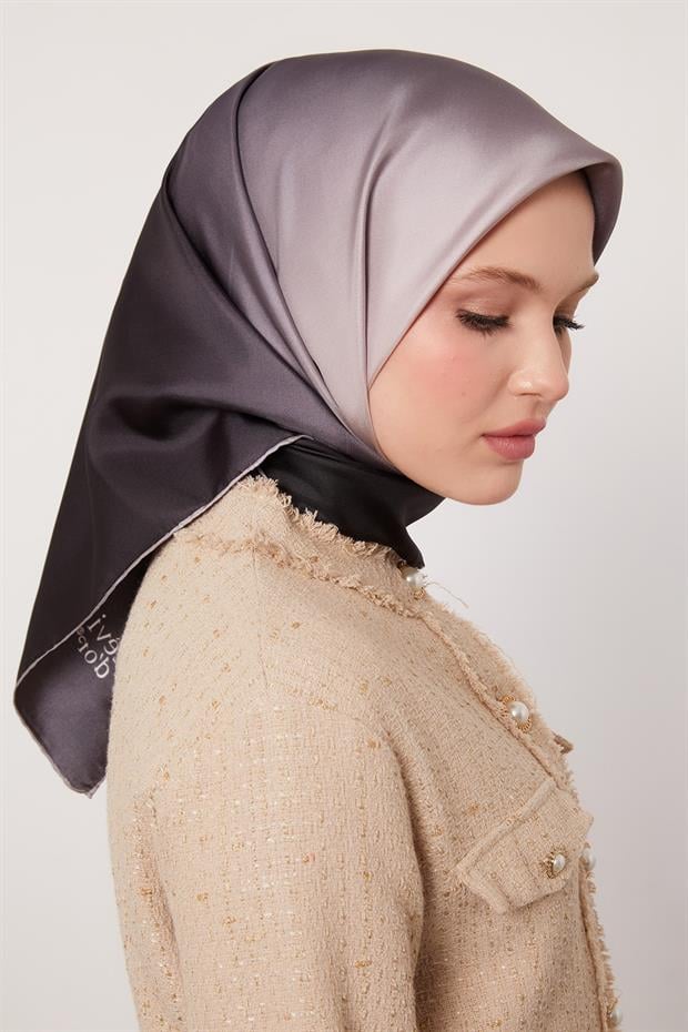 K.Pudra Geçişli Twill İpek Eşarp