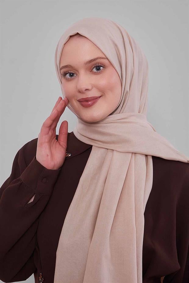 Koyu Vizon Düz Tensel Şal