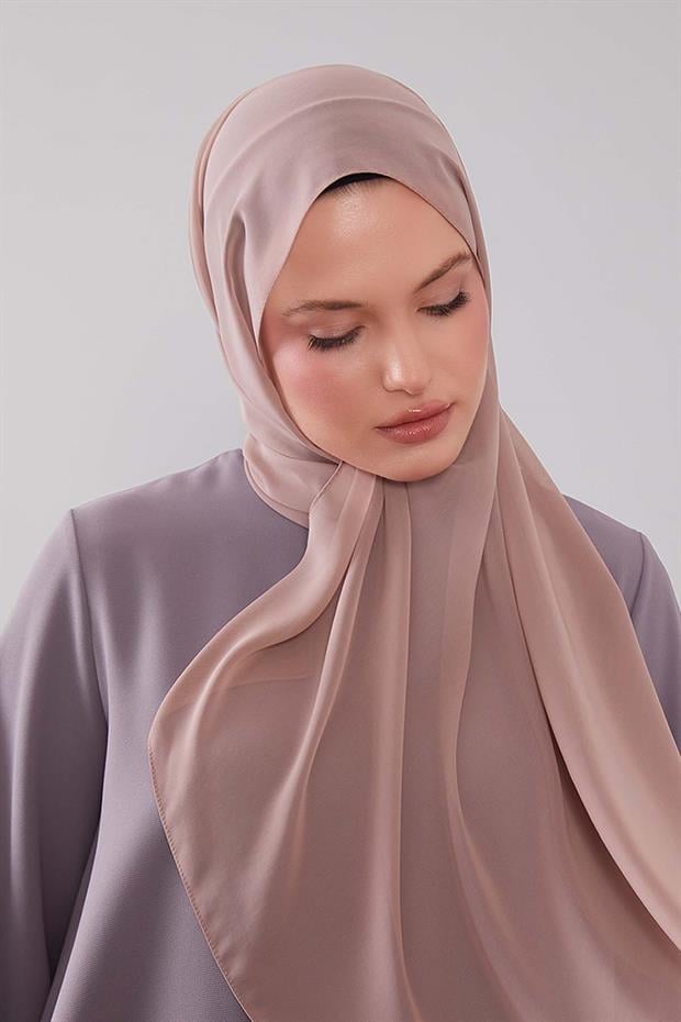 Koyu Vizon Lux Şifon Şal