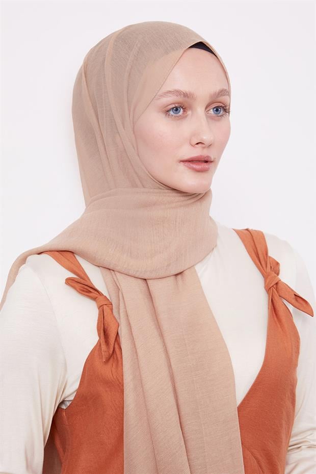 Koyu Vizon Arlyn Düz Şal